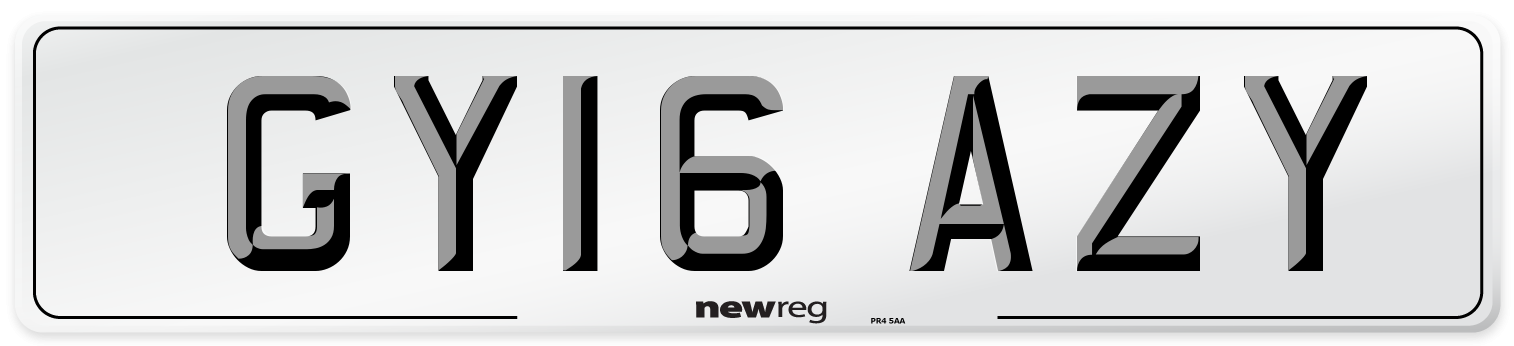 GY16 AZY Number Plate from New Reg
